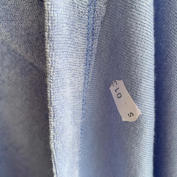 Vermont Country Store Terry Snap-Front Duster Size Small Periwinkle - NWOT Robe - Picture 5 of 11